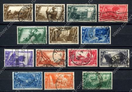 Италия 1932 г. • Mi# 415-427,433) • 5 c. - 1.75 L. • 10-летие марша фашистов на Рим • Used VF ( кат.- $40 )