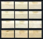 Италия 1932 г. • Mi# 373-384 • 15 c. - 10 L. • Национальное литературное общество им. Данте • поэты и писатели • полн. серия • Used/MH OG VF ( кат.- $100 )