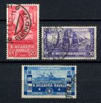 Италия 1931 г. • Mi# 369-371 • 20 c. - 1.25 L. • 50-летие Королевской морской академии • полн. серия • Used VF ( кат.- $9 )