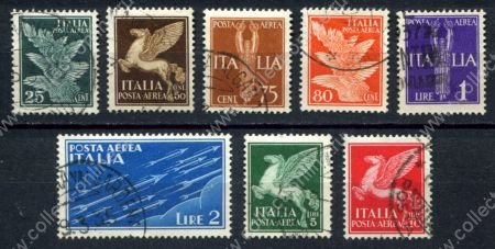 Италия 1930-1932 гг. • Sc# C12-19 • авиапочта • полн. серия • Used VF ( кат.- $5+ )