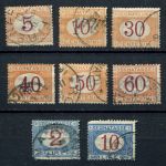 Италия 1870-1925 гг. • Sc# J5..20 • 5 c. .. 10 L. • 8 марок • служебный выпуск • Used F-VF