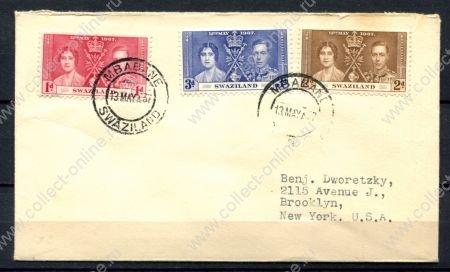 Свазиленд 1937 г. • Gb# 25-27 • Коронация Георга VI • полн. серия на КПД • Used F-VF