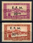 Алжир 1943 г. • Iv# TT 1-2 • надпечатки "E.F.M." • телеграфная почта • полн. серия • MLH OG VF