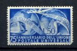 Италия 1949 г. • Mi# 772 • 50 L. • 75 лет Всемирному почтовому союзу (UPU) • MH OG F- • ( кат.- €100- )
