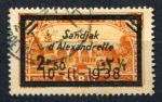 Санджак Александретта 1938 г. • Iv# 15 • 2.50 pi. • Смерть Ататюрка, траурный выпуск, надпечатка • Used VF ( кат. - €35 )