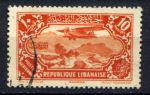 Ливан 1930-1931 гг. • Iv# A44 • 10 pi. • самолет над страной • авиапочта • Used VF