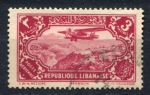 Ливан 1930-1931 гг. • Iv# A42 • 3 pi. • самолет над страной • авиапочта • Used VF