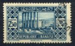 Ливан 1930-1935 гг. • Iv# 143 • 7.50 pi. • архитектура и виды страны • руины Баальбек • Used VF