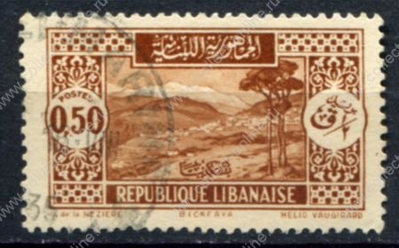 Ливан 1930-1935 гг. • Iv# 131 • 0.50 pi. • архитектура и виды страны • Used VF