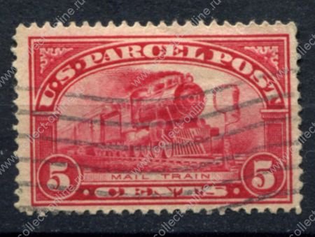 США 1913 г. • SC# Q5 • 5 c. • паровоз • спец. доставка • Used VF ( кат.- $3 )