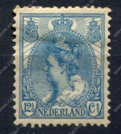 Нидерланды 1898-1924 гг. • Mi# 57 • 12½ c. • королева Вильгельмина • стандарт • MH OG! VF ( кат. - €6 )