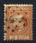 Нидерланды 1867 г. • Mi# 9 • 15 c. • король Виллем III • стандарт • Used VF ( кат. - €35 )