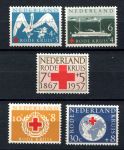 Нидерланды 1957 г. • Mi# 699-703 • 90-летие национального Красного Креста • полн. серия • MH OG VF ( кат.- €10** )