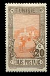 Тунис 1906 г. • Iv# CP 3 • 20 c. • всадник на площади • для посылок • MNH OG VF
