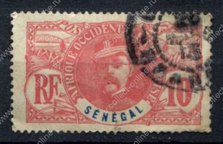 Сенегал 1906 г. • Iv# 34 • 10 c. • осн. выпуск • генерал Федерб • Used VF