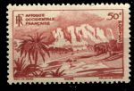 Французская Западная Африка 1947 г. • Iv# 27 • 50 c. • основной выпуск • горный хребет, Нигер • MNH OG VF