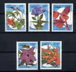 Народная Республика Конго 1993 г. • Mi# 1387-1391 • Экзотические цветы • полн. серия • Used(ФГ) OG VF ( кат. - €10 )