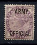 Великобритания 1896 г. • Gb# O43 • 1 d. • надпечатка "ARMY OFFICIAL" • Королева Виктория • официальная почта • MNG F-VF ( кат.- £ 5 )