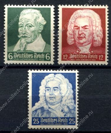 Германия 3-й рейх 1935 г. • MI# 5773-575 • Немецкие композиторы • полн. серия • MH OG VF ( кат. - €6 )