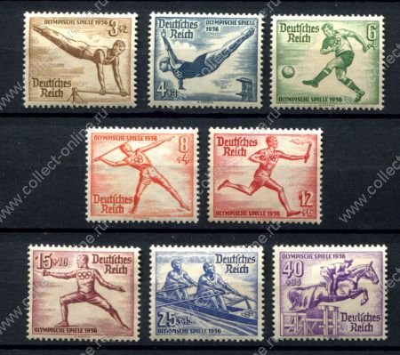 Германия 3-й рейх 1936 г. • Mi# 609-615 • Летние Олимпийские Игры, Берлин • полн. серия • MH OG VF ( кат. - €25 )