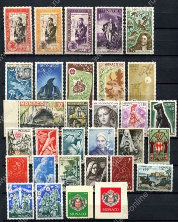 Монако XX век • лот 30+ разных старых марок • MNH OG VF