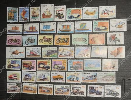 Вьетнам 197x-19x гг. • транспорт • набор 50 разных, старых марок • Used(ФГ) VF