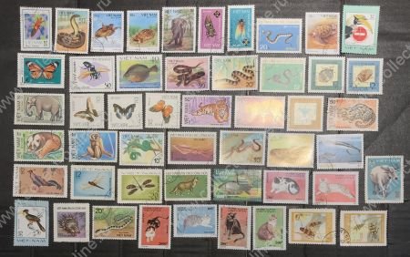 Вьетнам 197x-19x гг. • Фауна • набор 50 разных, старых марок • Used(ФГ) VF