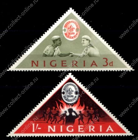 Нигерия 1963 г. • Gb# 133-134 • 11-й Мировой слет скаутов • полн. серия • MH OG VF