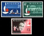 Нигерия 1963 г. • Gb# 135-137 • 100-летие Международного Красного Креста • полн. серия • MH OG VF