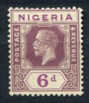 Нигерия 1921-1932 гг. • Gb# 25 • 6 d. • Георг V • стандарт • MH OG F-VF ( кат. - £12 )
