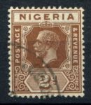 Нигерия 1921-1932 гг. • Gb# 19 • 2 d. • Георг V • стандарт • Used F-VF ( кат. - £1 )