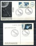 Франция 1966 г. • Mi# 1464-1465 • Выставка "Жюлб Верн, вчера и завтра" • космические спутники • конверт + ПК СГ XF+
