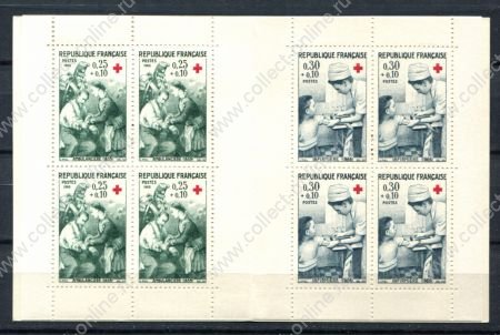 Франция 1966 г. • Iv# 1508-1509 • Для Красного Креста • буклет • MNH OG VF ( кат. - €8 )