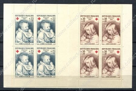 Франция 1965 г. • Iv# 1466-1467 • Для Красного Креста • буклет • MNH OG VF ( кат. - €8 )