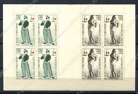 Франция 1963 г. • Iv# 1400-1401 • Для Красного Креста • буклет • MNH OG VF ( кат. - €15 )