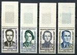 Франция 1958 г. • Iv# 1157-1160 • 8 - 20 fr. • Герои сопротивления • полн. серия • MNH OG XF+ ( кат. - €8 )