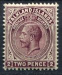 Фолклендские о-ва 1912-1920 гг. • Gb# 62b • 2 d. • Георг V • стандарт • MNH OG F-VF (кат.- £250)