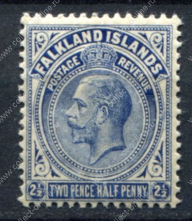 Фолклендские о-ва 1912-1920 гг. • Gb# 63b • 2½ d. Георг V • стандарт • MNH OG F (кат.- £40)