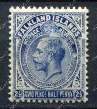 Фолклендские о-ва 1912-1920 гг. • Gb# 63c • 2½ d. Георг V • стандарт • MNH OG F- (кат.- £10)