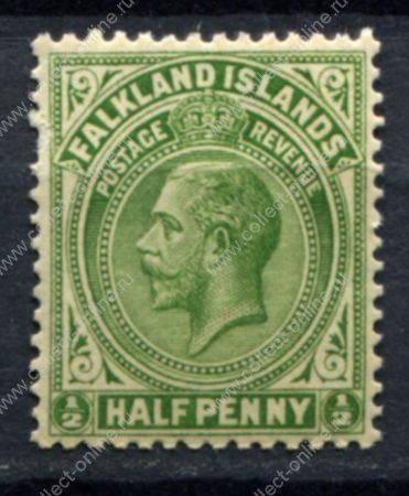 Фолклендские о-ва 1921-1928 гг. • Gb# 73 • ½ d. Георг V • стандарт • MNH OG F-VF