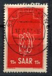 Саар 1952 г. • Mi# 318 • 15 fr. • Национальный Красный Крест • Used VF