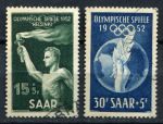 Саар 1952 г. • Mi# 314-315 • Олимпийские Игры (Хельсинки) • полн. серия • Used VF ( кат.- €32 )