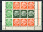 Германия 3-й рейх 1933-1936 гг. • Mi# H92 (513+516+517) • 3,6 и 8 pf. • президент Гинденбург • стандарт • сцепка(блок) 12 марок • MNH OG F-VF ( кат. - €80+ )