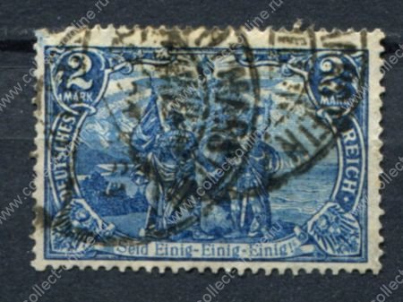 Германия 1915-1919 г. • Mi# 95 B • 2 M. • "Север и Юг" • Used F- ( кат.- € 7 )
