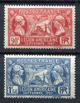 Франция 1927 г. • Iv# 244-245 • 90 c. и 1.50 fr. • Визит американских ветеранов во Францию • полн. серия • MNH OG VF ( кат. - $20 )