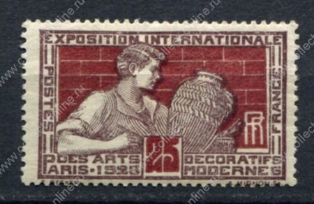 Франция 1924-1925 гг. • Iv# 212 • 25 c. • Выставка декоративно-прикладного искусства, Париж • гончар • MH OG VF