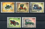Народная Республика Конго 1968 г. • Sc# 174..178,C67 • 5 .. 150 fr. • Старинные автомобили • 5 марок • Used F-VF