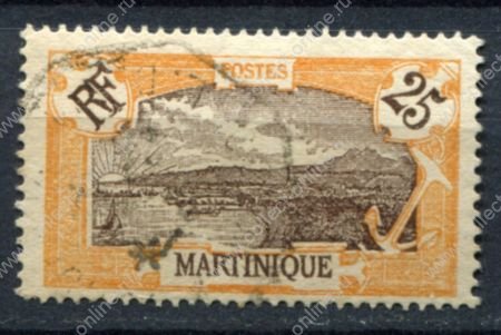 Мартиника 1922-1925 гг. • Iv# 96 • 25 c. • осн. выпуск • вид на Форт-де-Франс • Used VF