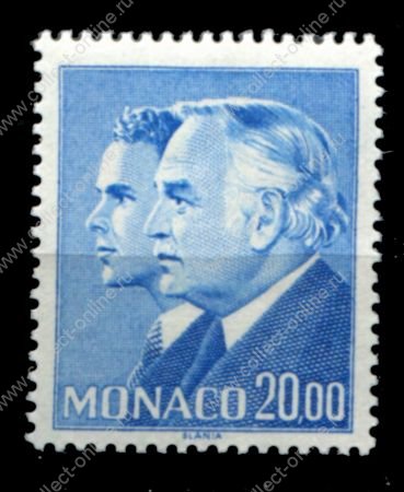 Монако 1988 г. • Mi# 1843 • 20 fr. • Принцы Альберт и Ренье • стандарт • MNH OG VF ( кат.- € 15 )