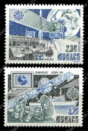 Монако 1991 г. • Mi# 2009-2010 • Европейские космические программы • полн. серия • MNH OG XF ( кат. - €6 )